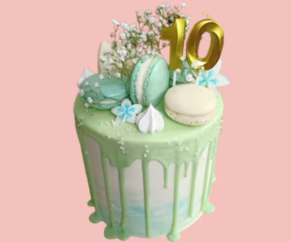Blue Ombre Tall Cake